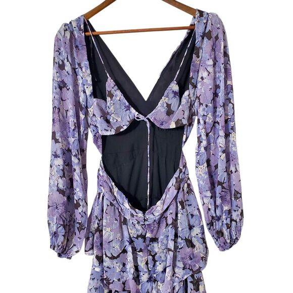 Astr Purple Floral Maxi Dress - Picture 7 of 11